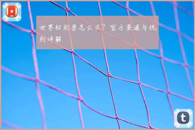 世界杯彩票怎么买?官方渠道与规则详解